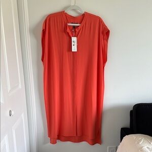 Eileen Fisher Sleeveless Coral Dress
